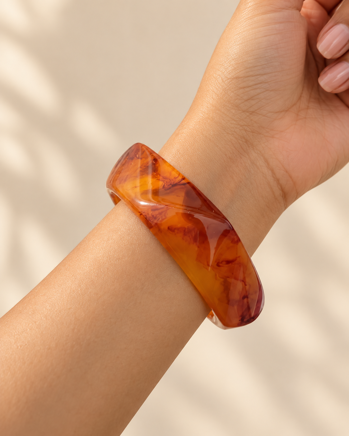 Tangerine Twist Resin Bangle